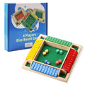 Elfclove Shut The Box game wooden 8-dice set for family fun