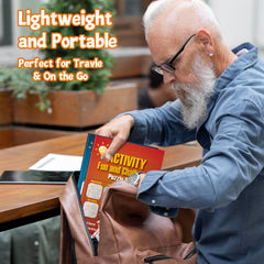 Elfew 4-Pack Activity Books lay-flat binding enables easy puzzle solving.