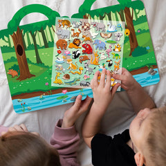 Elfew 6-set 3D sticker book My Farm theme helps kids learn animals through play.