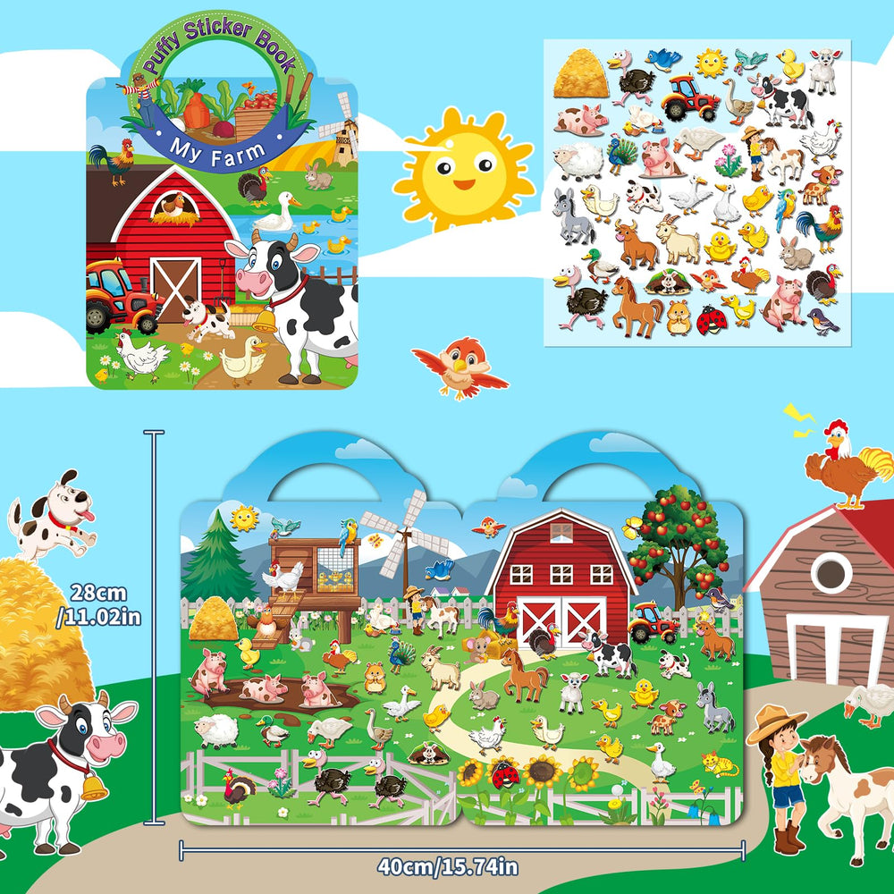 Elfew 6-set 3D sticker book Ocean theme boosts imaginative play during bath or pool time.