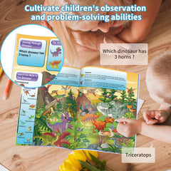 Elfew forest scene page inviting kids to find woodland animals