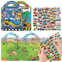 Elfew Puffy Stickers portable handle book for travel and play.
