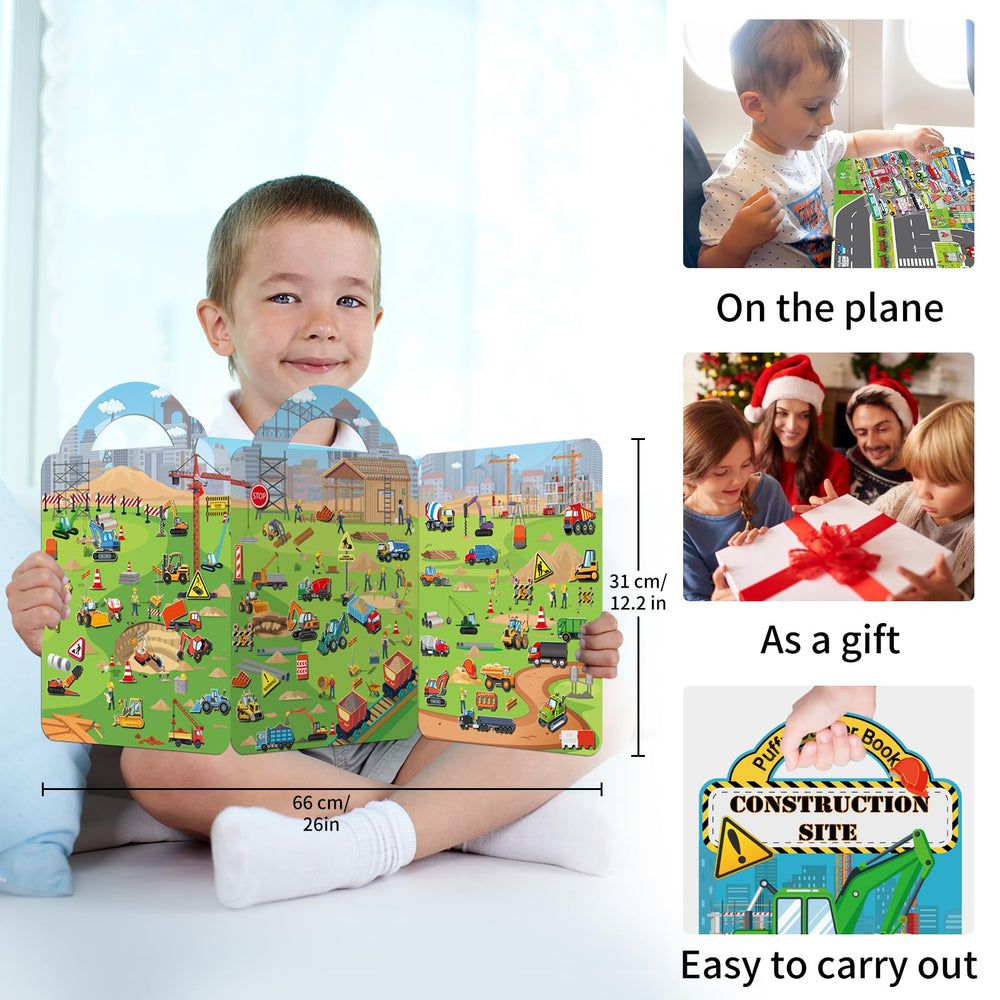 Elfew Puffy Stickers two-theme pages encourage varied play.