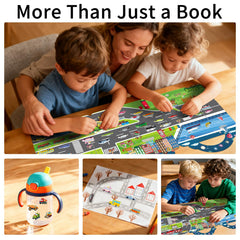 Elfew Puffy Stickers vehicle scene encourages creative play and motor skills.