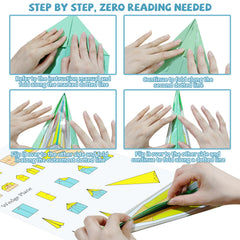 Step-by-step folding guide from Elfew supports kid-friendly learning.