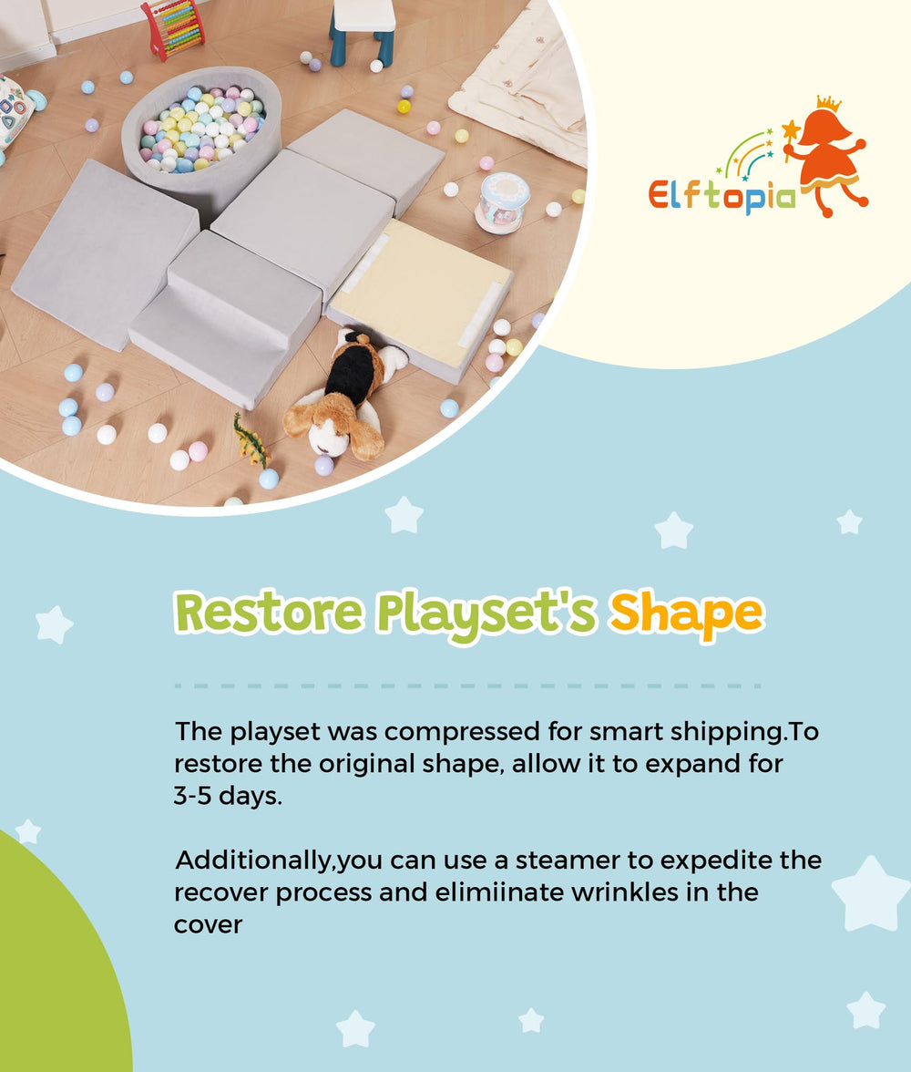 Elftopia safe indoor play space supports early movement and exploration.