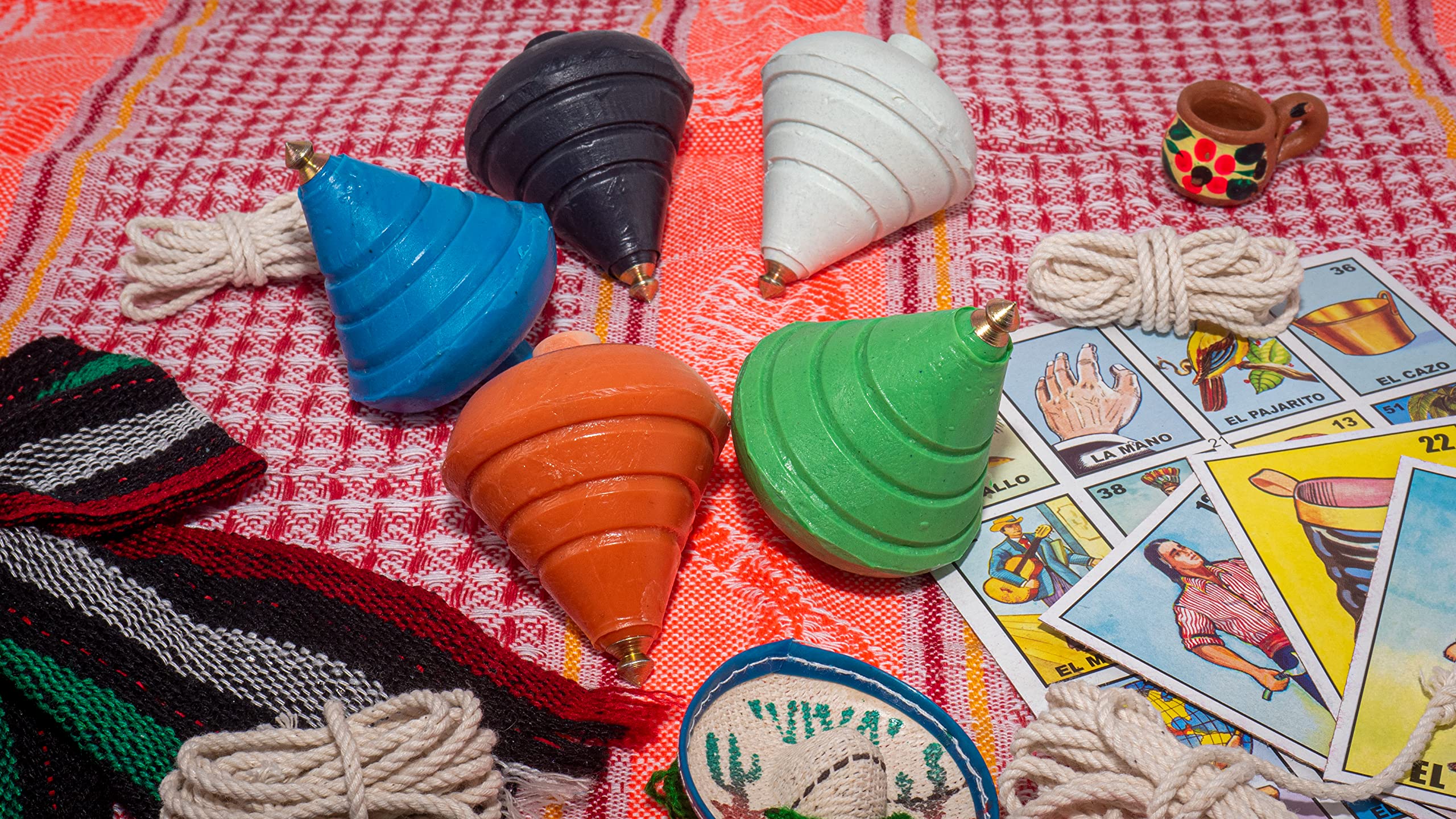 ELIASM Spinning Top five-pack authentic Mexican design highlights traditional craft