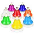 EliLunar 8-note desk bell set in color-coded design aids early pitch recognition.
