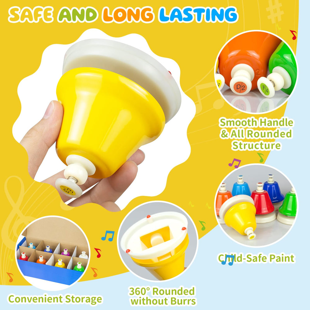 EliLunar desk bells ideal for Montessori-inspired activities and group music sessions.