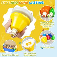 EliLunar desk bells ideal for Montessori-inspired activities and group music sessions.