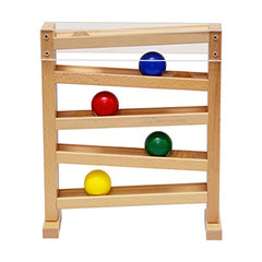 Elite Montessori Ball Tracker cyan ball supports concentration and hand-eye coordination.