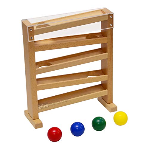 Elite Montessori Ball Tracker shows yellow ball movement for color recognition and focus.
