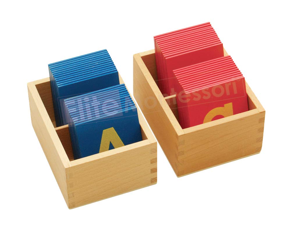 Elite Montessori color-coded set supports mixed uppercase and lowercase practice.
