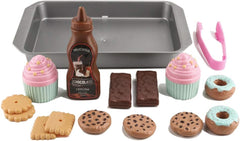 Elitoky Cookie Play Food Set: chocolate sauce for dessert pretend play