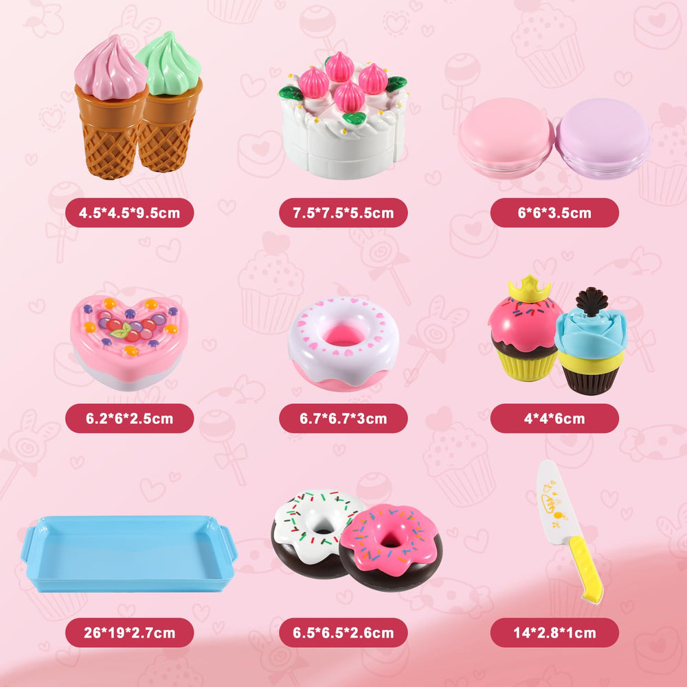 Elitoky Play Desserts food set on tray aids organized playtime and sharing.