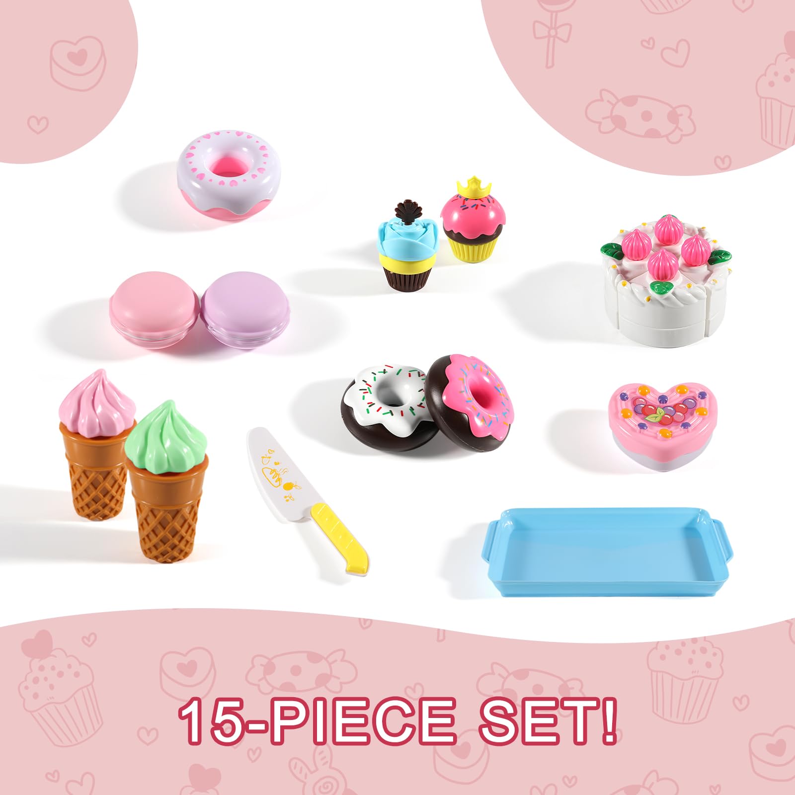 Elitoky Play Desserts plastic knife fosters safe role-play and coordination.