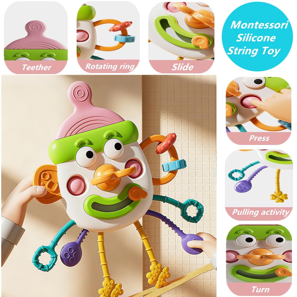 ELLECK stacking cups encourage nesting, counting, and texture exploration.