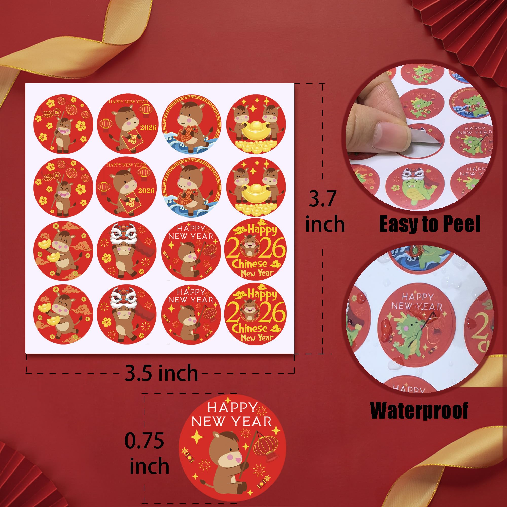 Ellzk eight horse-themed shapes with Chinese characters and auspicious symbols.