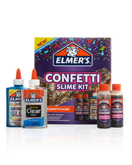 Elmer's Confetti Slime Kit clear glue bottle for crystal-clear slime creativity