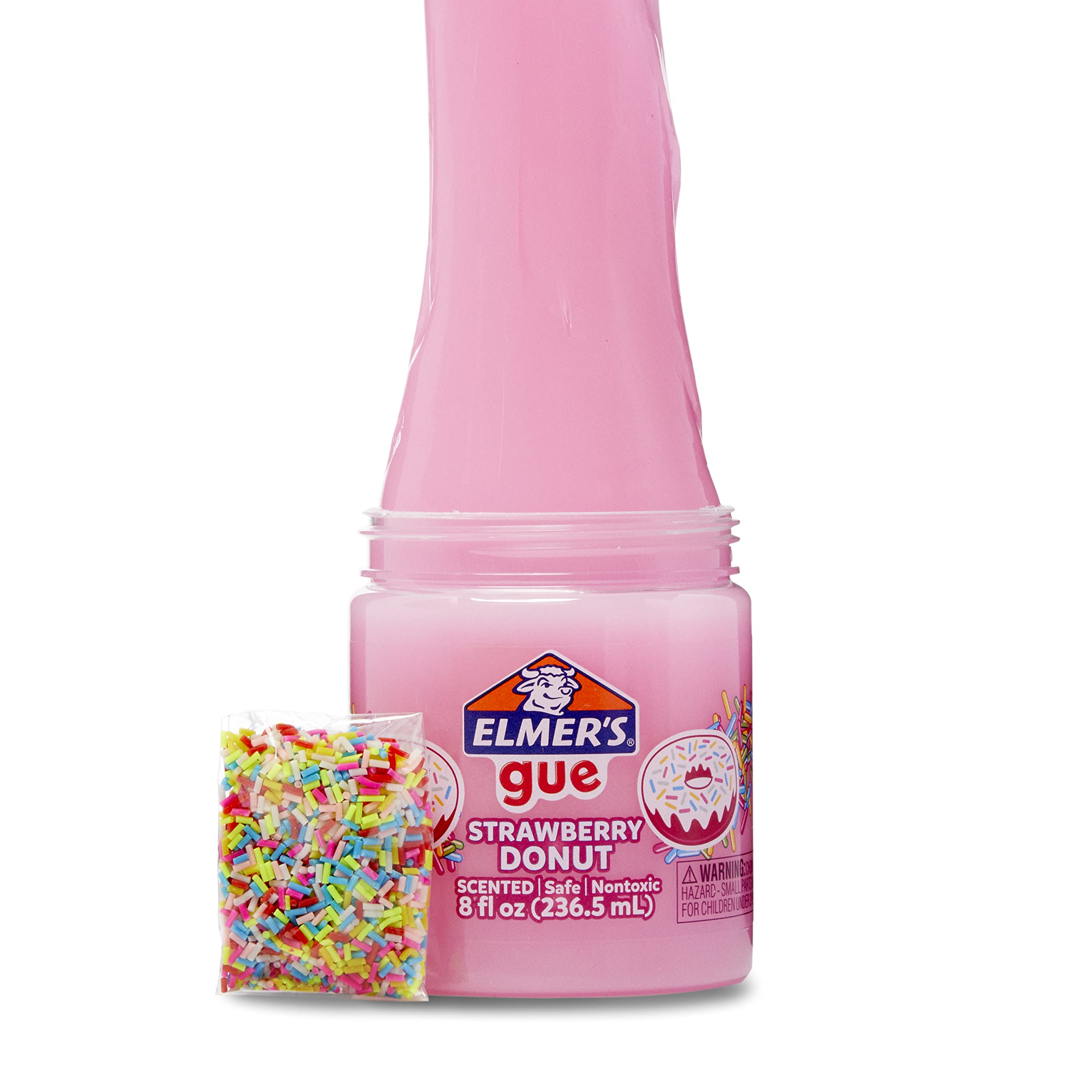 Elmer's Gue fluffy slime offers satisfying squish and stretch for hands-on fun.
