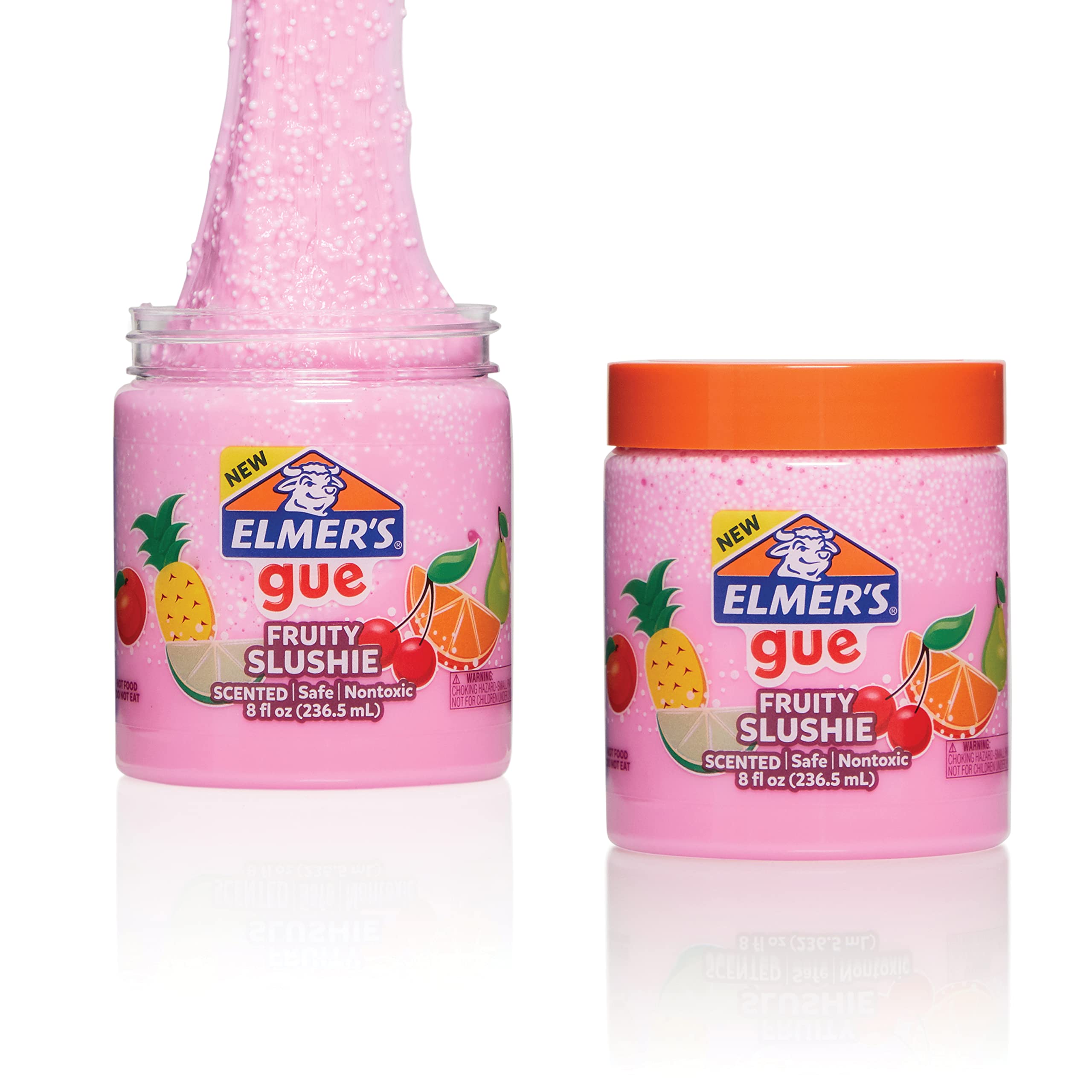 Elmer's Gue Fruity Slushie Crunchy Slime container for sensory play and crunchy texture