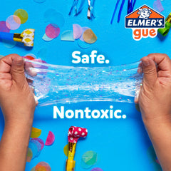 Elmer's Gue glassy clear slime base for mixing in add-ins and colors.