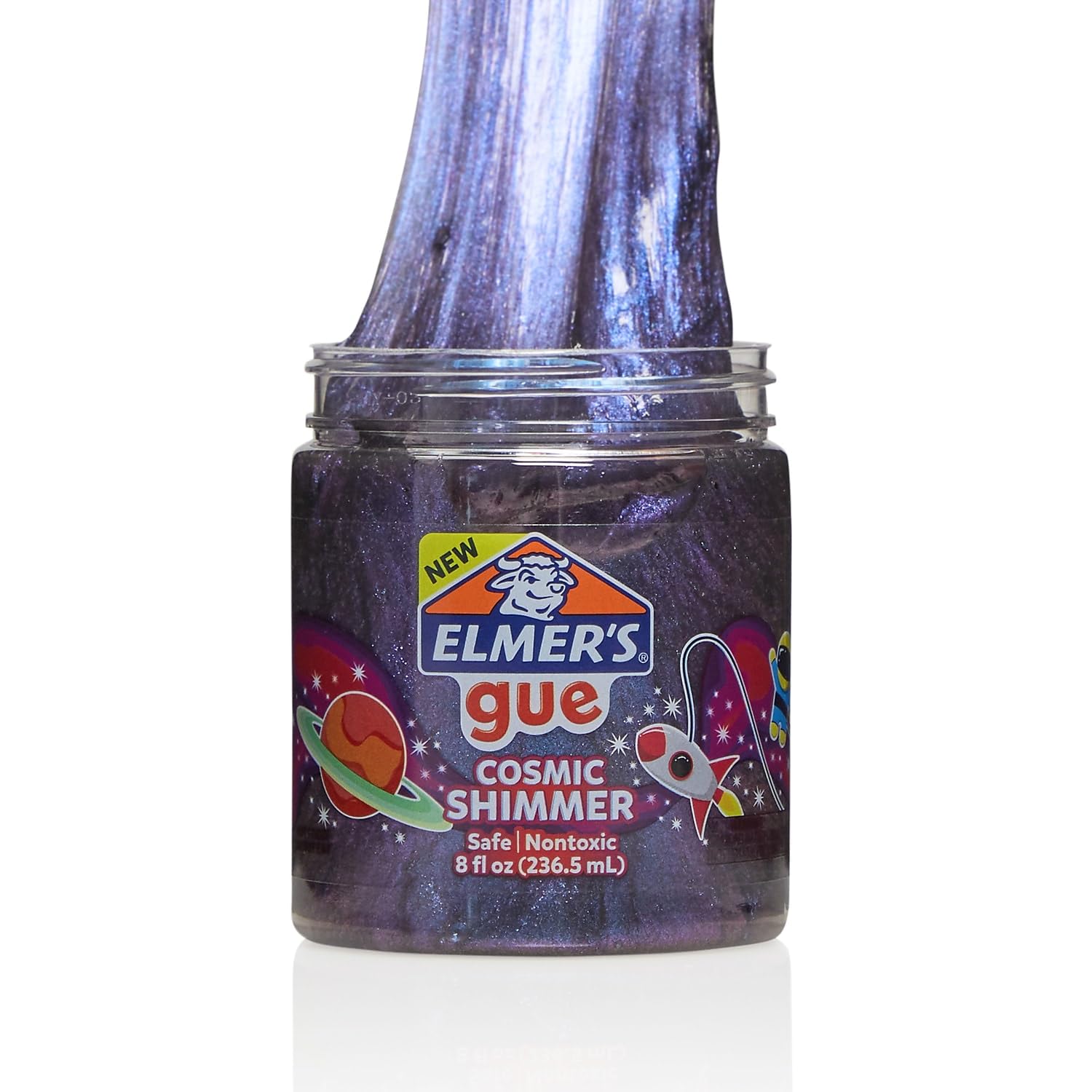 Elmer's Gue Blueberry Cloud slime jar with scented drizzle for sensory play
