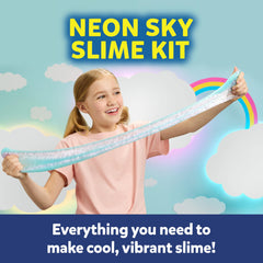 Elmer's Neon Sky pink glue bottle adds bright color to slime