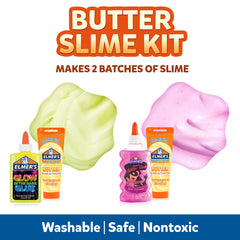 Elmers Yellow Glow-in-the-Dark Glue glowing bottle adds magical slime effects.