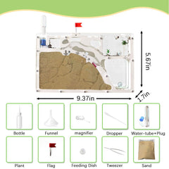 ELNMLHT ant farm egg-laying and digging area for habitat layout.
