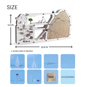 ELNMLHT moisture system with refill hole keeps habitat hydrated for ants.