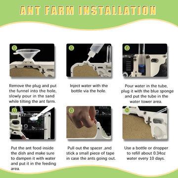 ELNMLHT ant farm tool kit includes magnifier and tweezers for exploration.