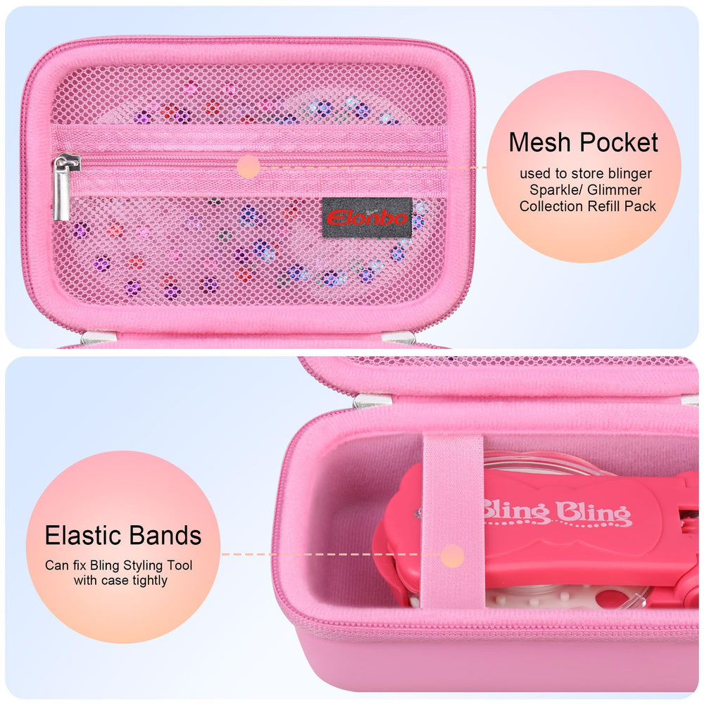 Elonbo hair styling tool organizer with zipper pocket for accessories
