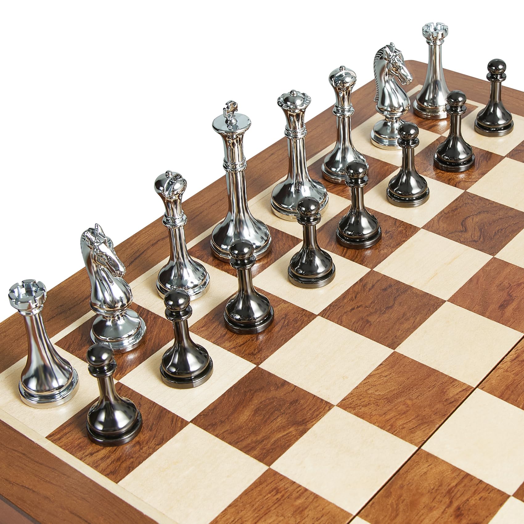 ELONGDI folded chess set demonstrates tidy storage and quick setup.