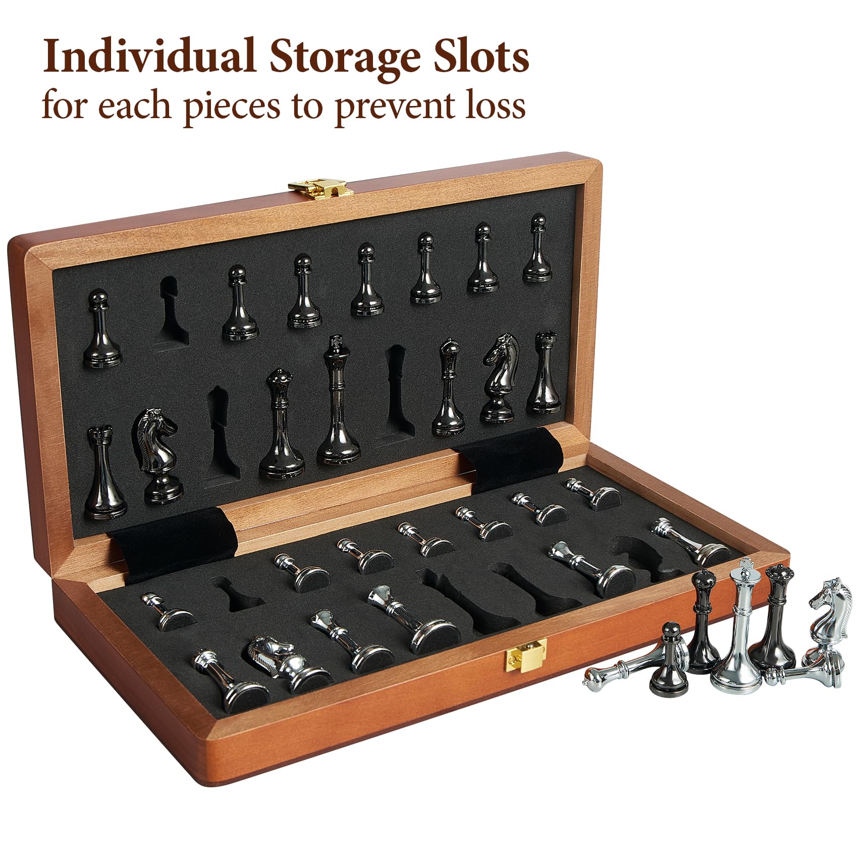 ELONGDI travel chess kit compact design for on-the-go chess sessions.