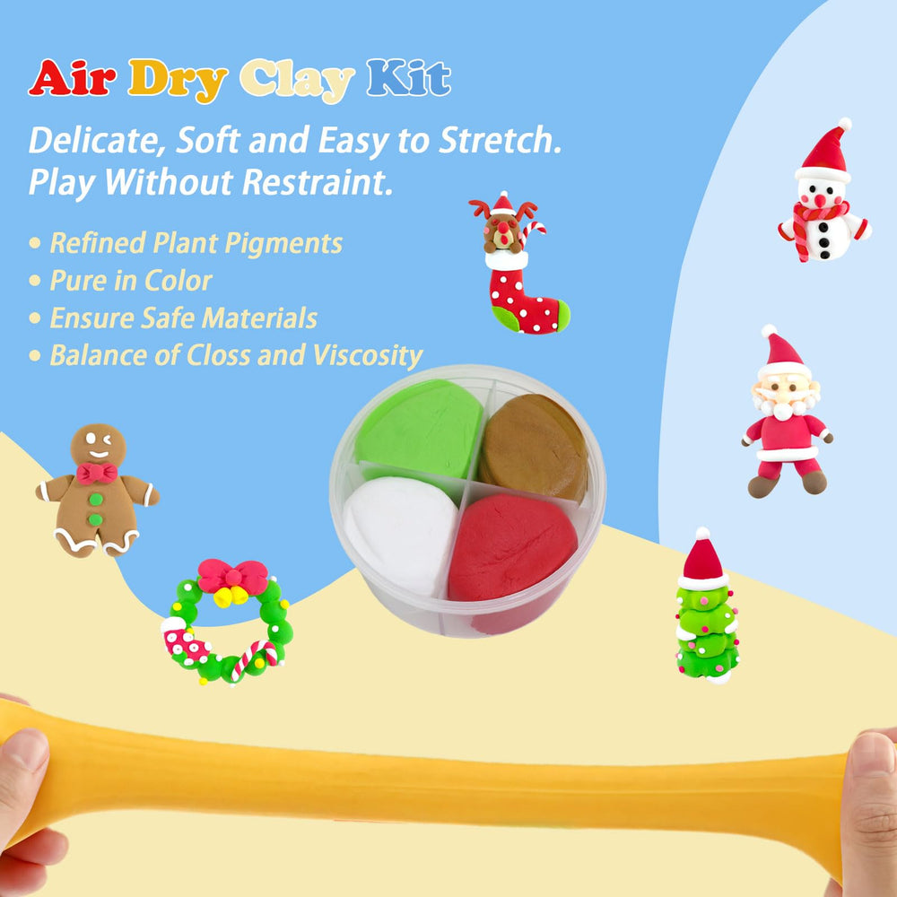 Elopco Christmas snowman clay dries in 24 hours and holds shape