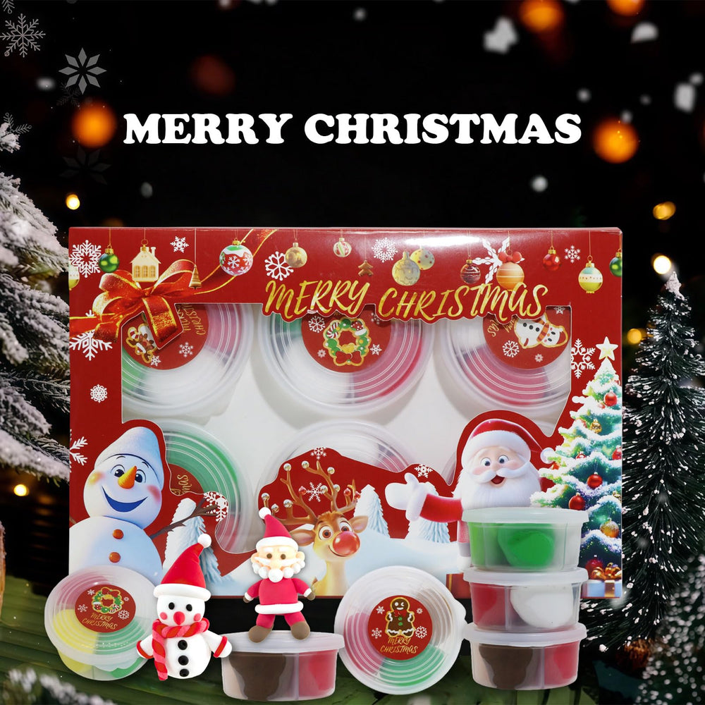Elopco six-color modeling set ready for beginners to shape snowman or ornaments