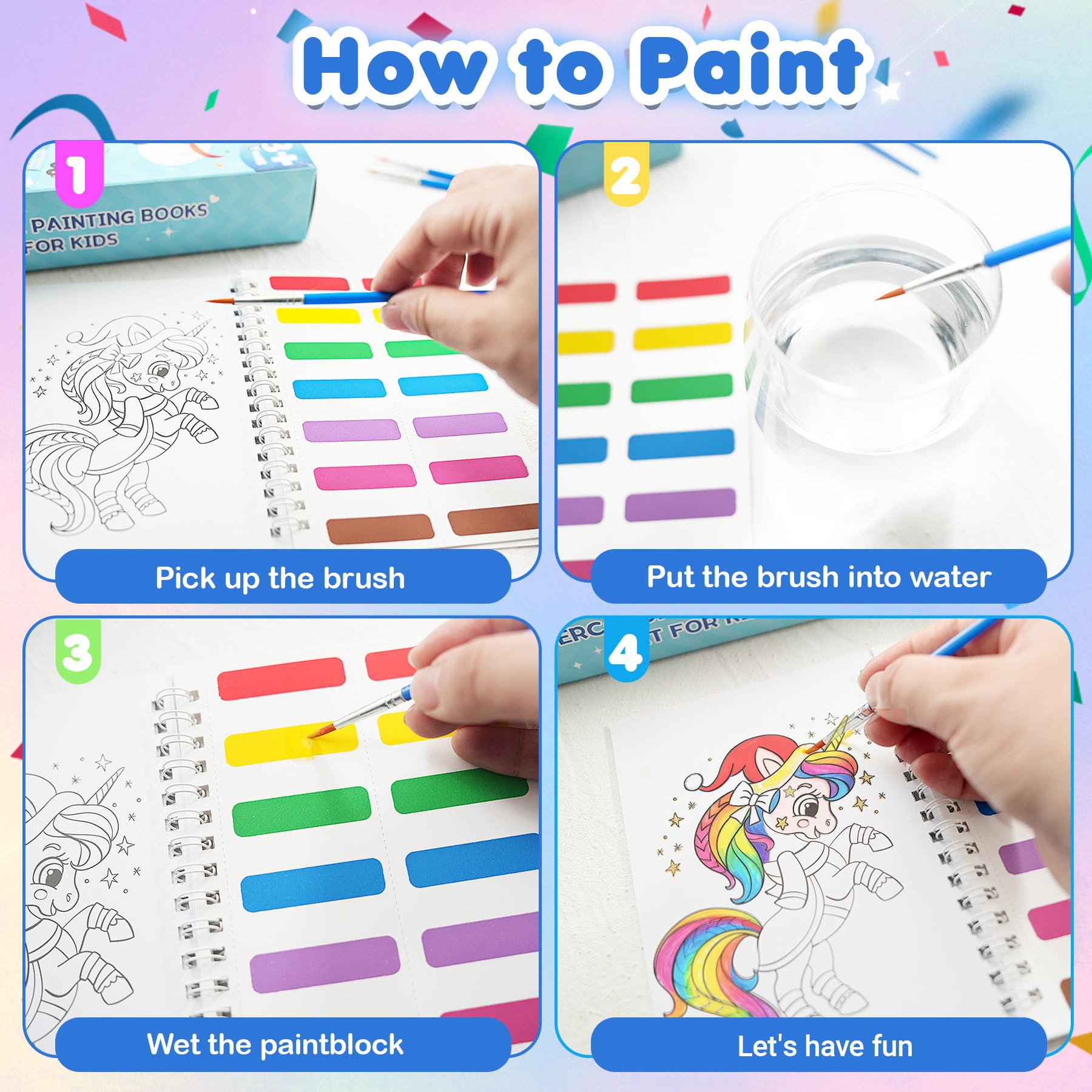Elover mini-size coloring books 6.3x4.3 inches fit small hands.