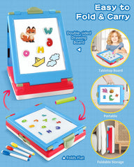 Detachable height-adjustable legs support standing or sitting play