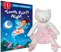 elskandi Caterina ballet-inspired tooth fairy pillow with pink tulle skirt for cozy bedtime rituals.