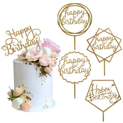 Elwish Gold Round Cake Topper adds elegant sparkle to your cake