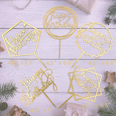 Elwish Gold Topper on cake closeup showcases crisp shine and smooth edges