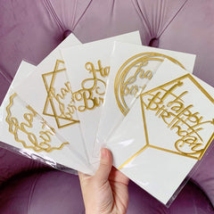 Elwish Gold Wave Cake Topper brings dynamic flair to birthday desserts
