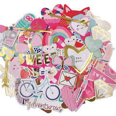 Elwish scrapbook stickers 80pcs love theme brighten laptops and crafts