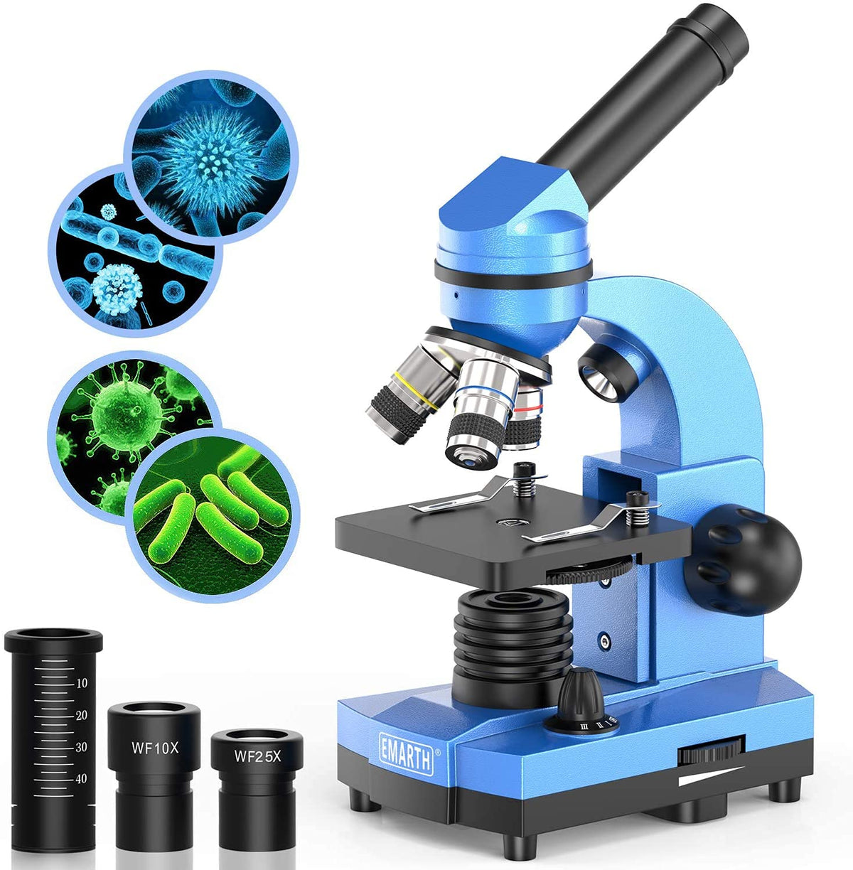 Emarth kids microscope with 52-piece kit for hands-on science exploration.