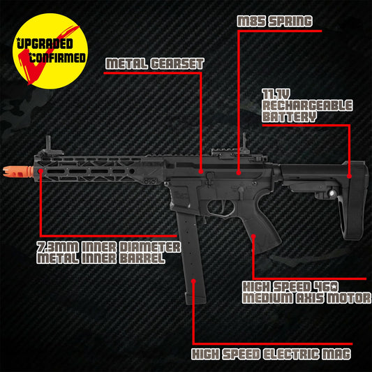 EMERBU ARP9 Plus magazine insertion for quick reloads during target practice.