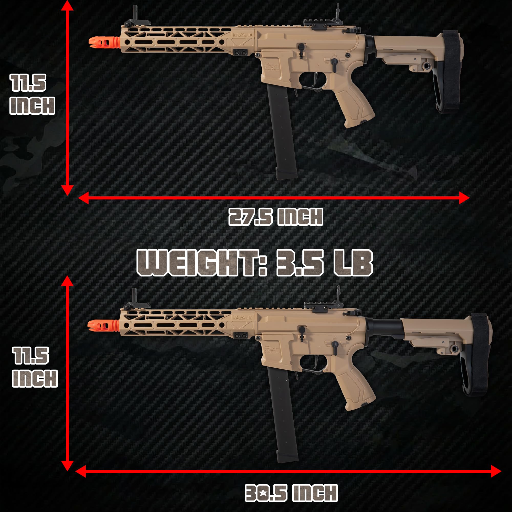 EMERBU ARP9 Plus 11.1V battery insert enables quick power on.