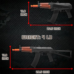 EMERBU Pro-Grade AKS74U grip angle enables secure handling.