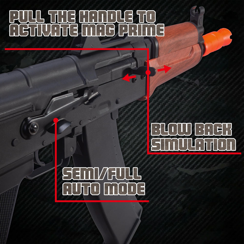 EMERBU Pro-Grade AKS74U metal gearset close-up for precise timing.