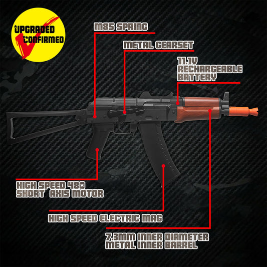 EMERBU Pro-Grade AKS74U side profile shows rugged construction and balance.